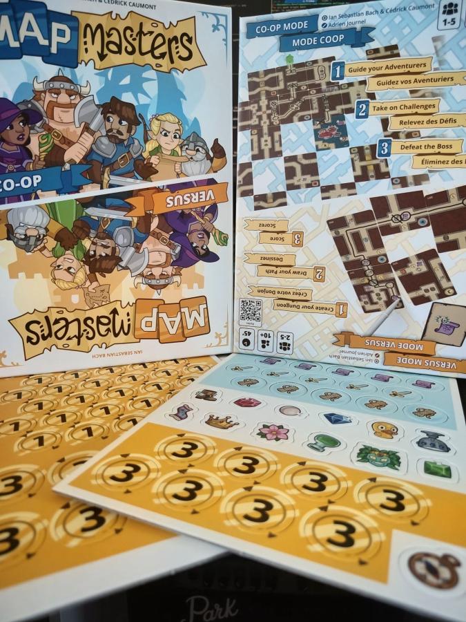 Photo des Ateliers Fantasy : boîte et matériel de Map Masters.